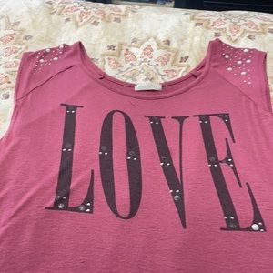 Embellished flows tank top